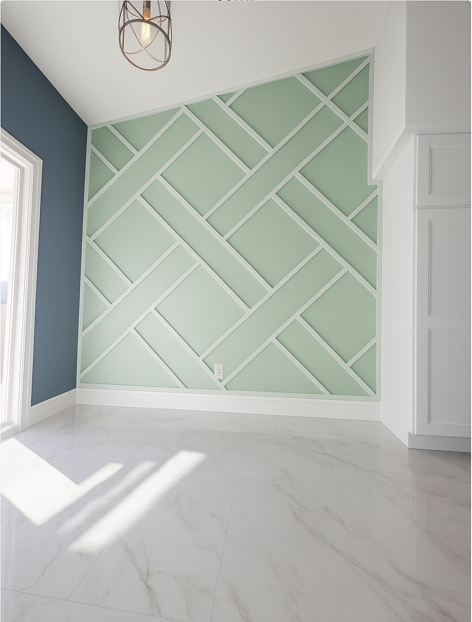 Geometric accent wall